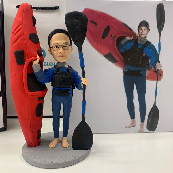 100% Fully Custom Personalized Bobblehead Figurine Polymer Clay Figure